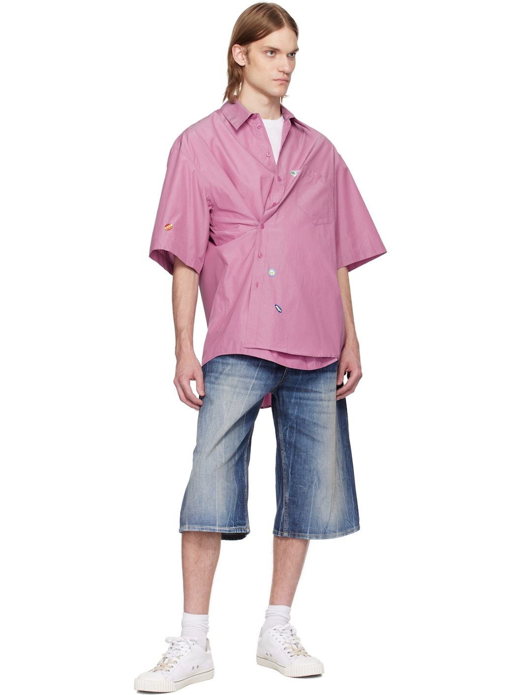 Purple S/S Boxy Wrap Shirt - 5