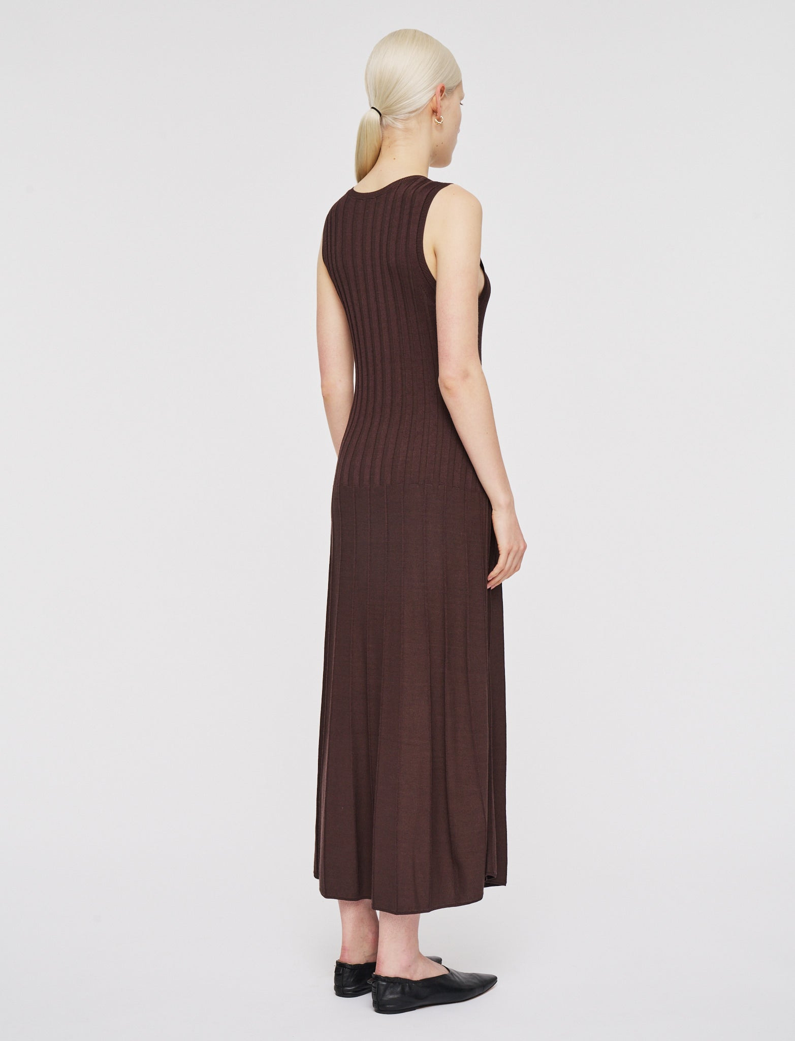 Satiny Rib Knit Dress - 2