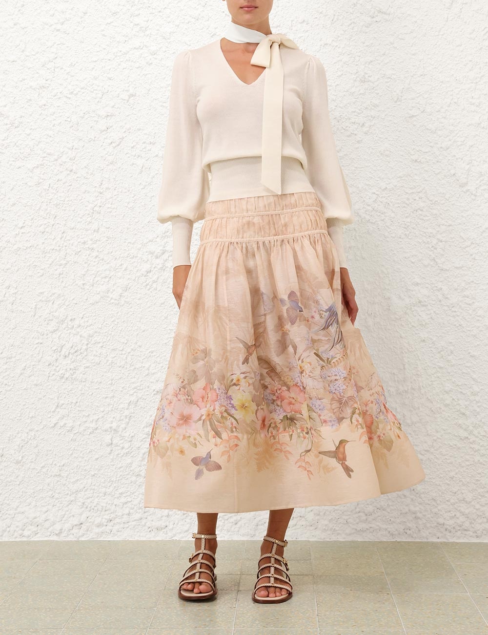 ILLUMINATE DRAWN MIDI SKIRT - 7