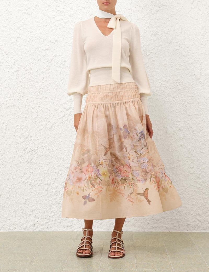 ILLUMINATE DRAWN MIDI SKIRT 7