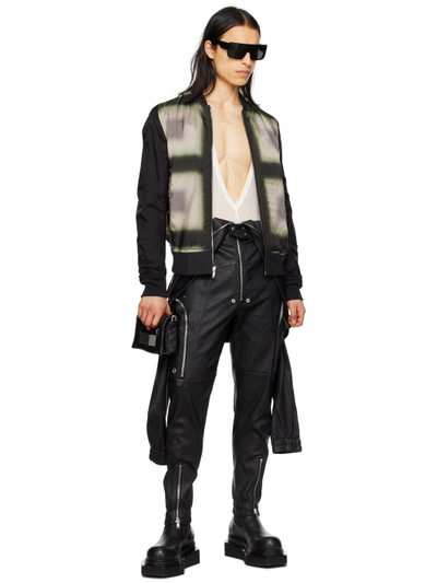 Rick Owens Black Bauhaus Leather Flightsuit outlook