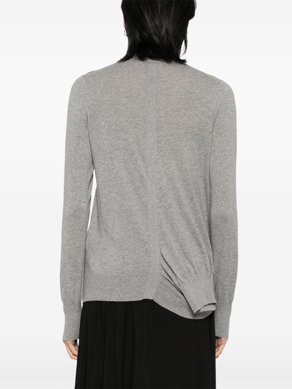 embroidered slogan cardigan - 4