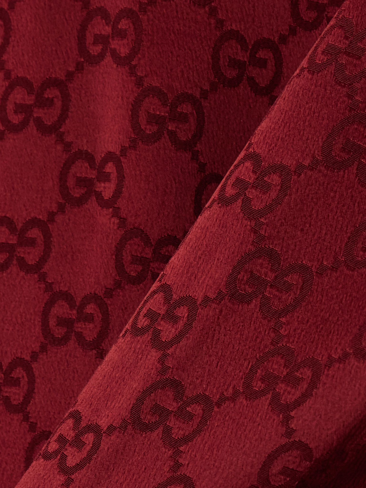 Satin-jacquard track jacket Burgundy - 5