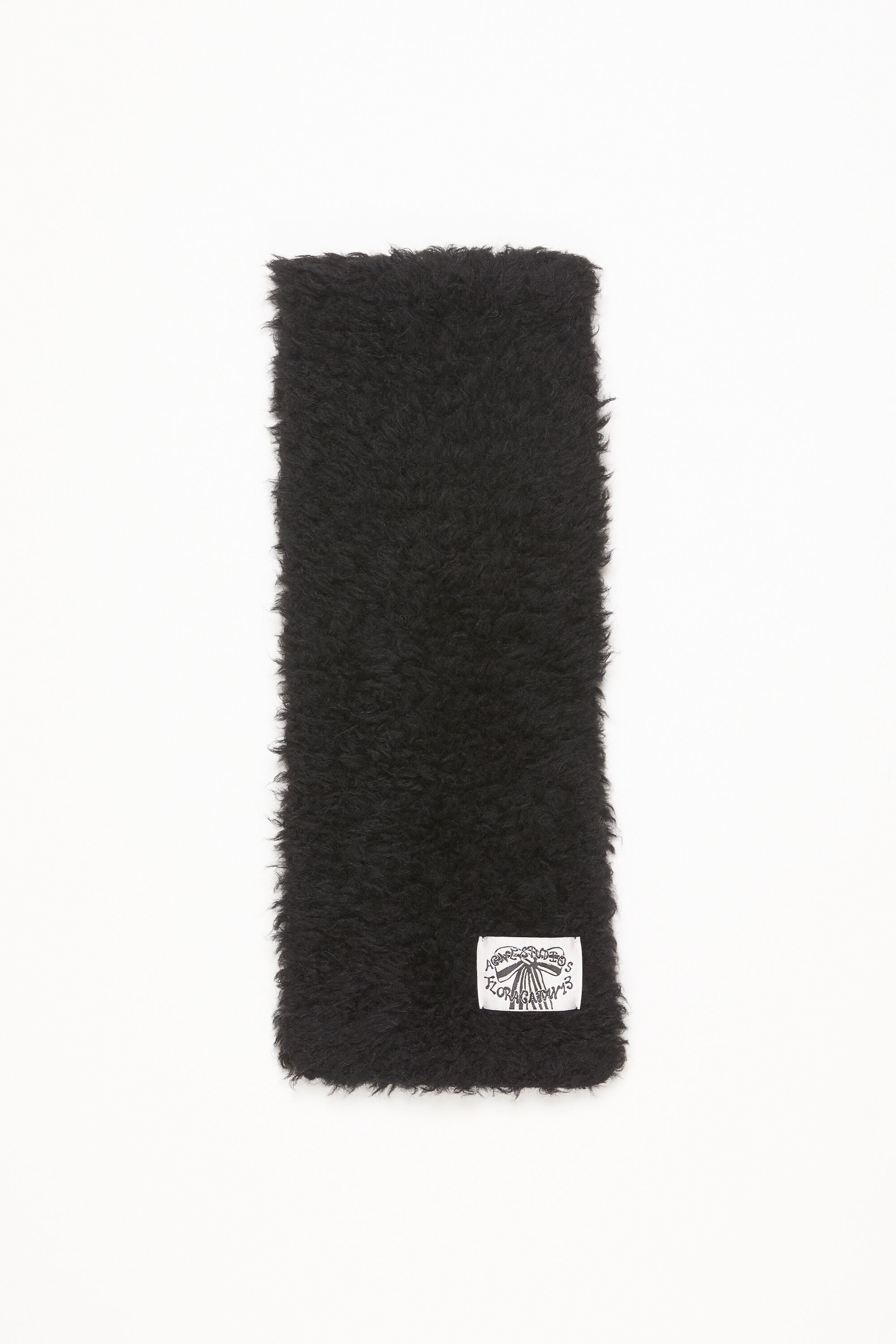 Fluffy scarf - Narrow - Black - 1