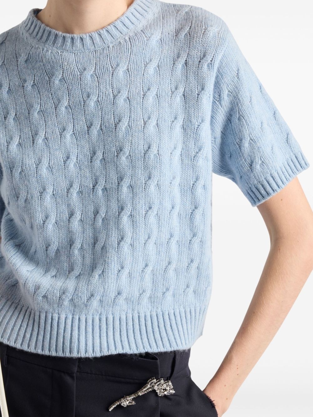 Cable-knit cashmere sweater - 5