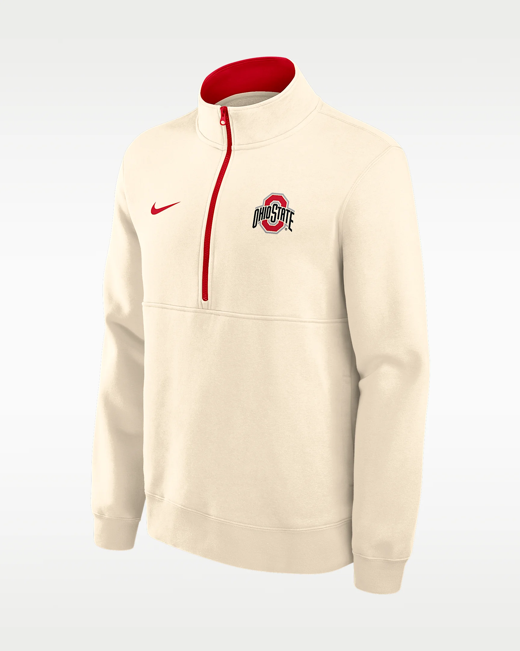 Ohio State Primetime Primary Logo Men's Nike College 1/2-Zip Crew - 1