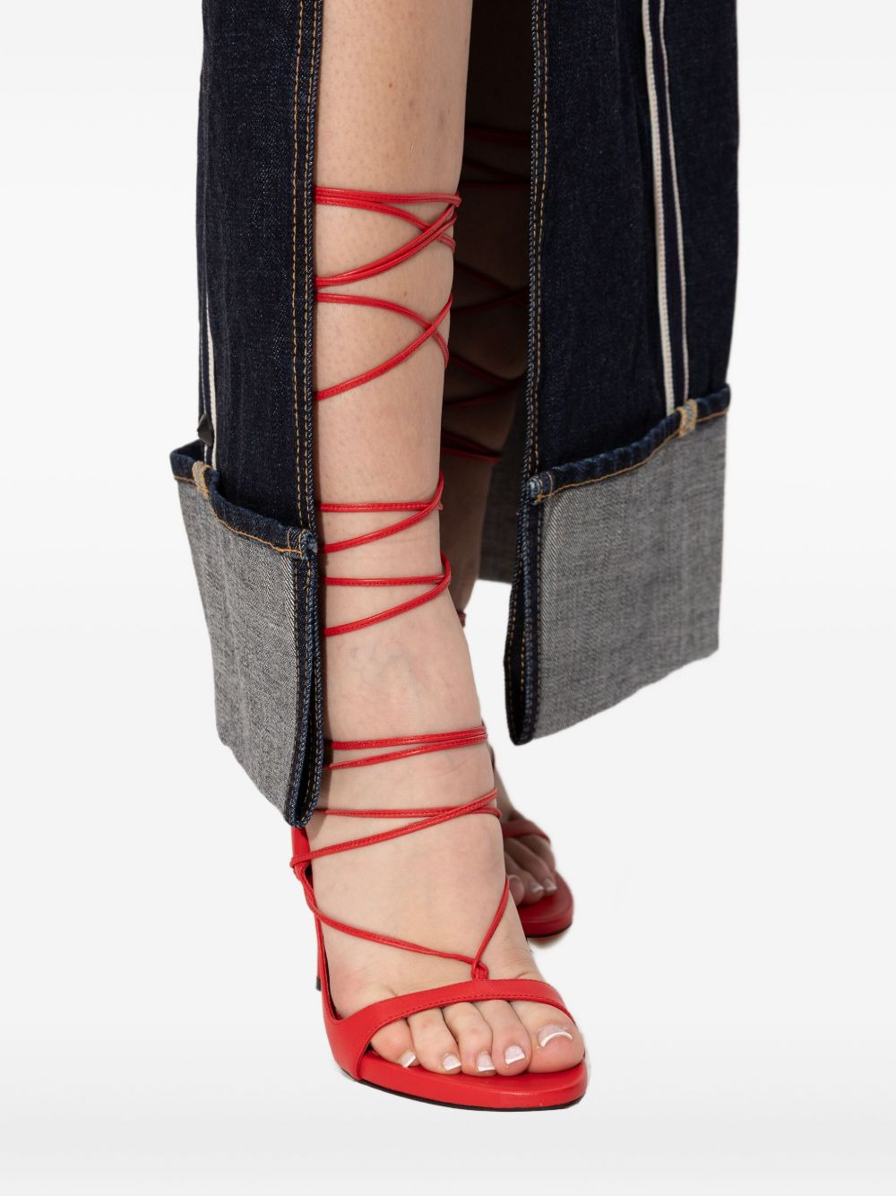 x 120mm Vaquera lace-up heeled sandals - 5