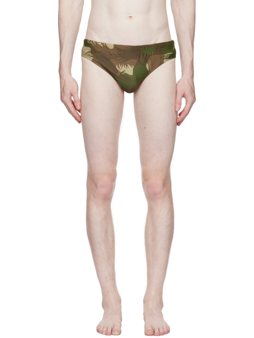 Green Camouflage Swim Briefs - 1