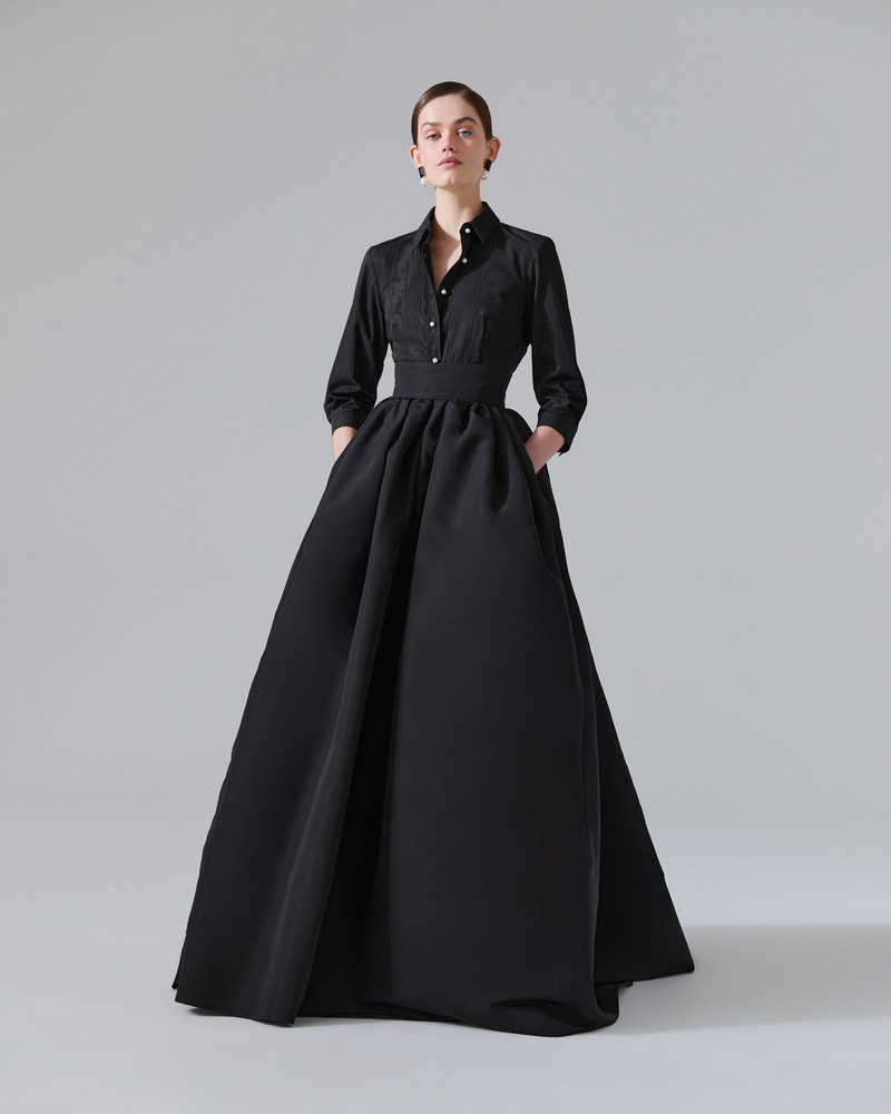 CAROLINA HERRERA Icon Pearl-Button Blouse outlook