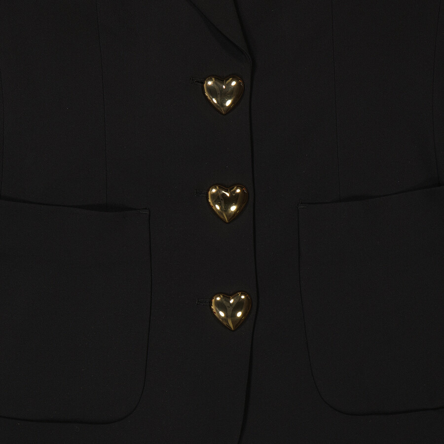 Moschino Ladies Black Tailored Couture Blazer - 7