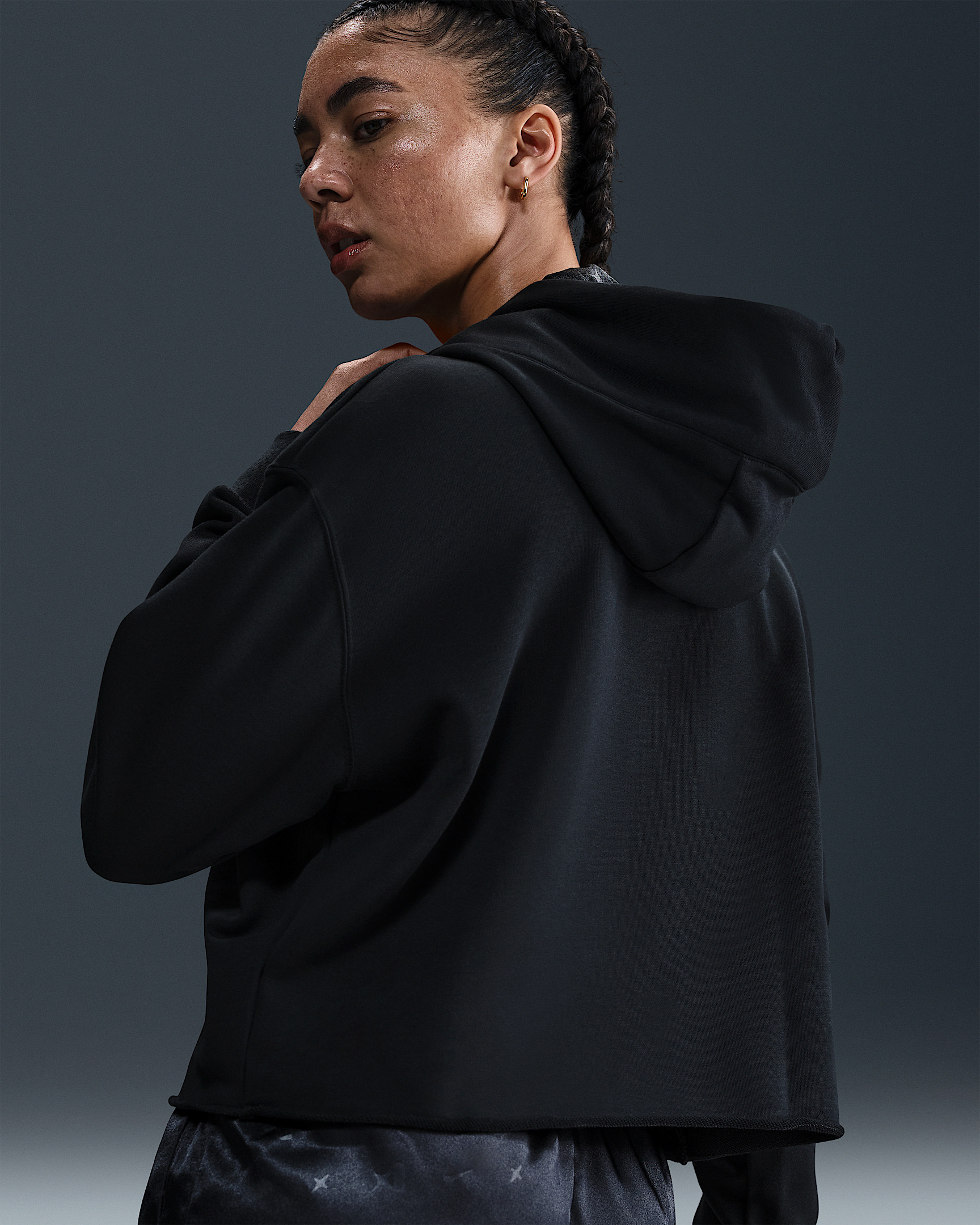 A'ja Wilson Women's Oversized Cropped Basketball Hoodie - 2