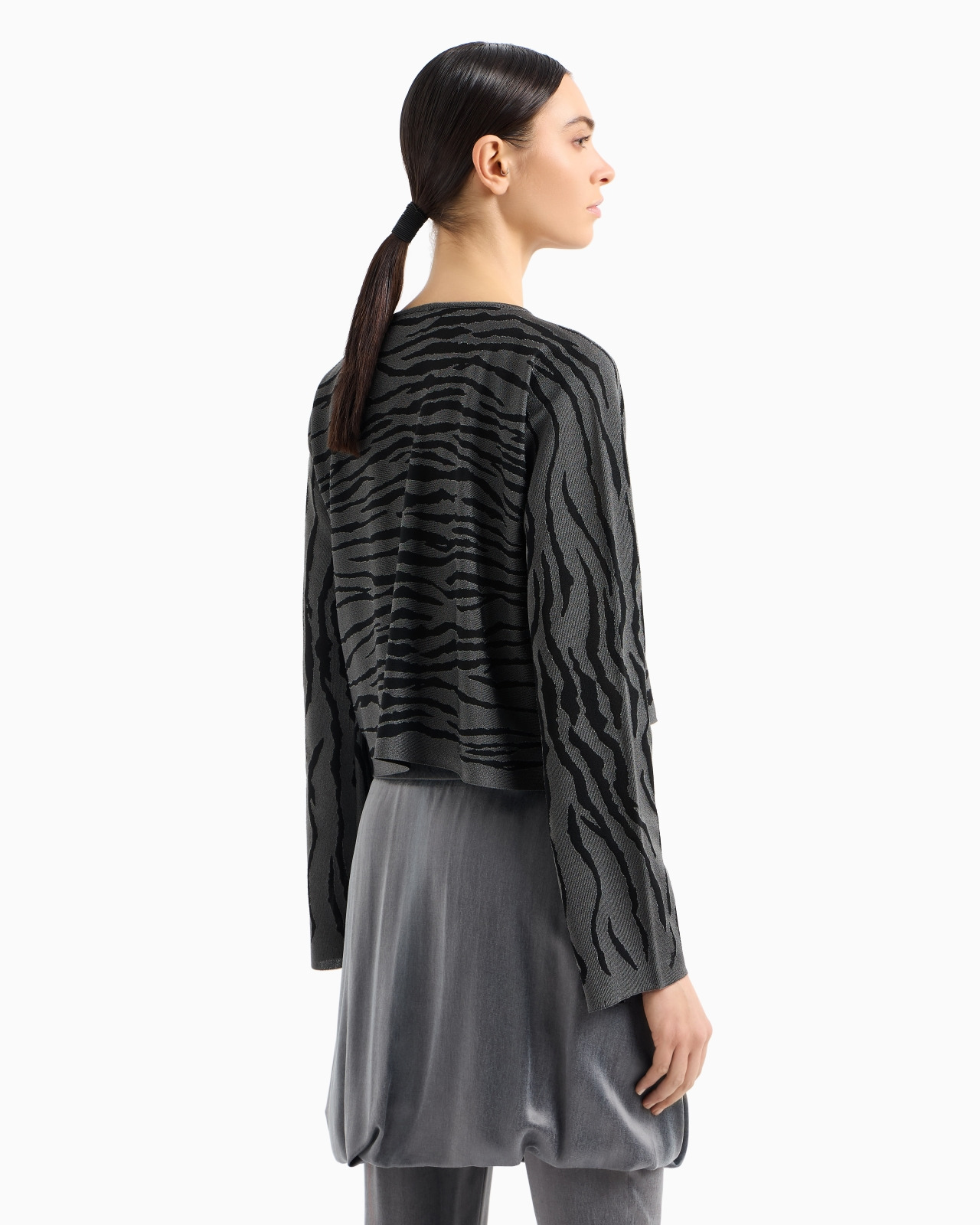 VISCOSE JACQUARD BLEND CREW-NECK JUMPER - 3
