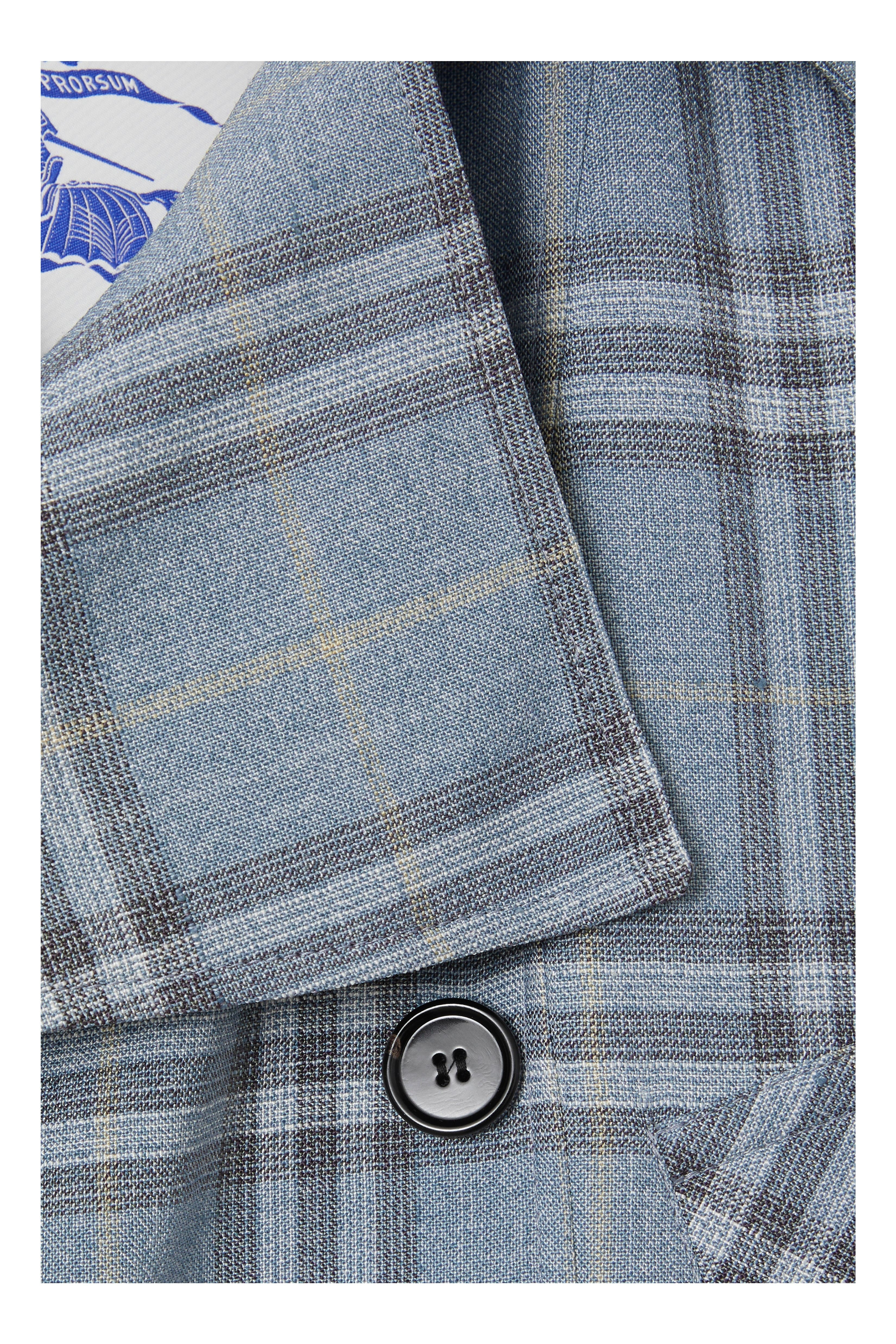 burberry Check Silk Blend Trench Jacket in Gale at Nordstrom - 5