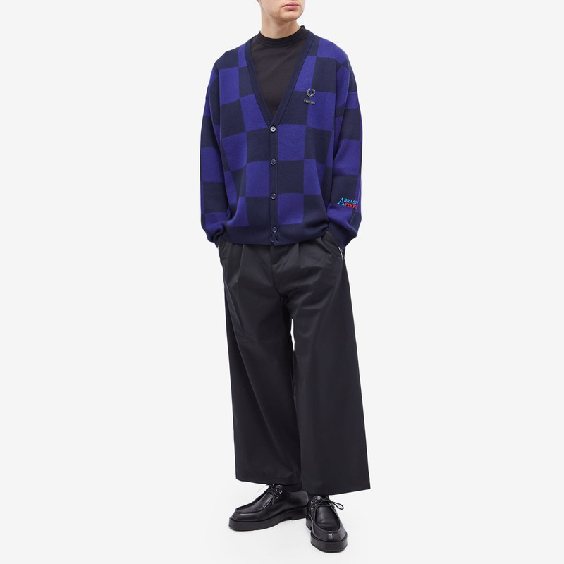 Fred Perry Fred Perry x Raf Simons Checkerboard Cardigan outlook