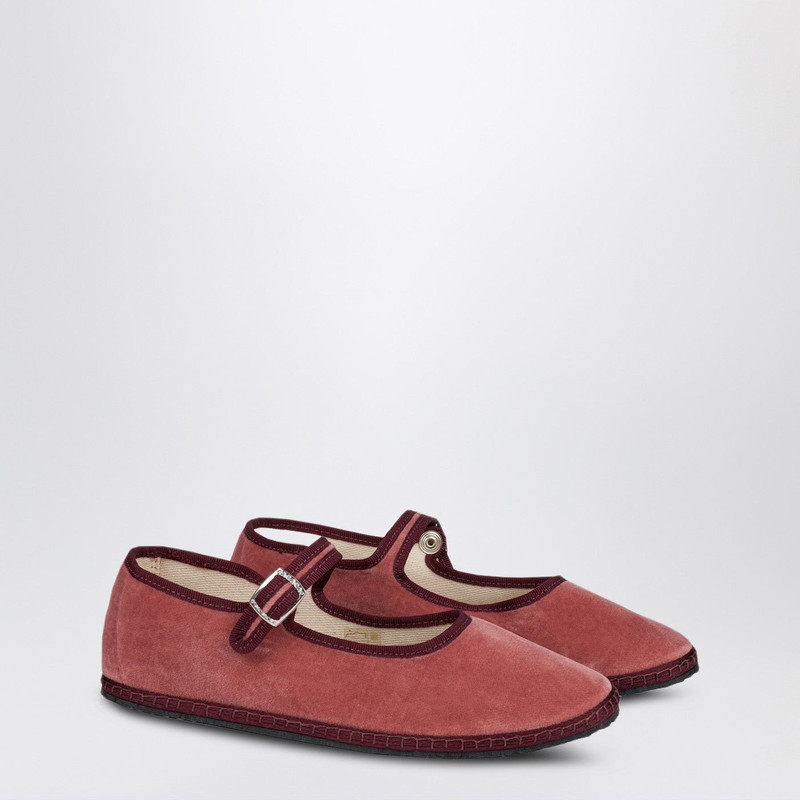 ViBi Venezia Mary Jane in Marie Antoinette pink velvet outlook