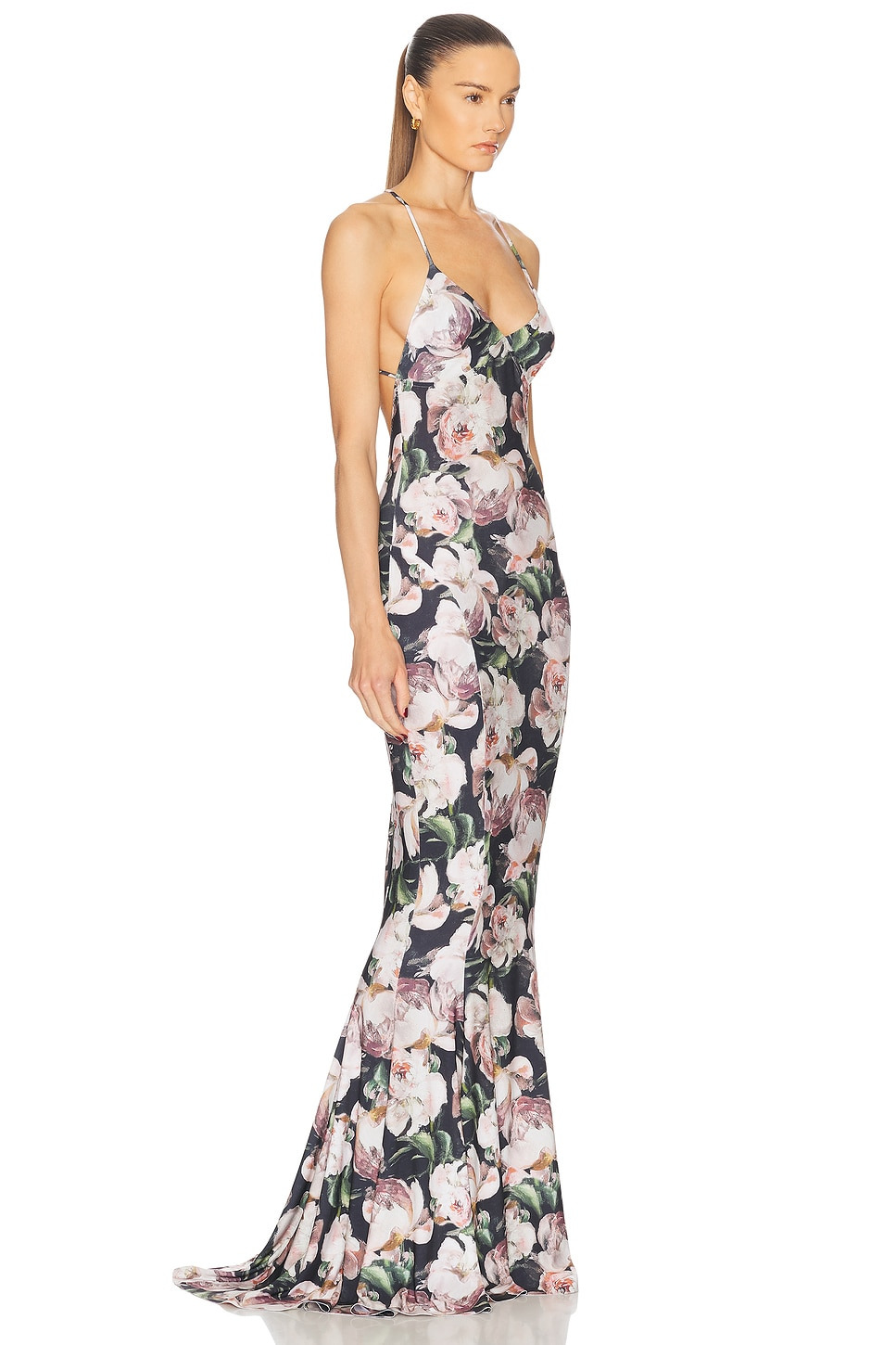Low Back Slip Fishtail Gown - 3