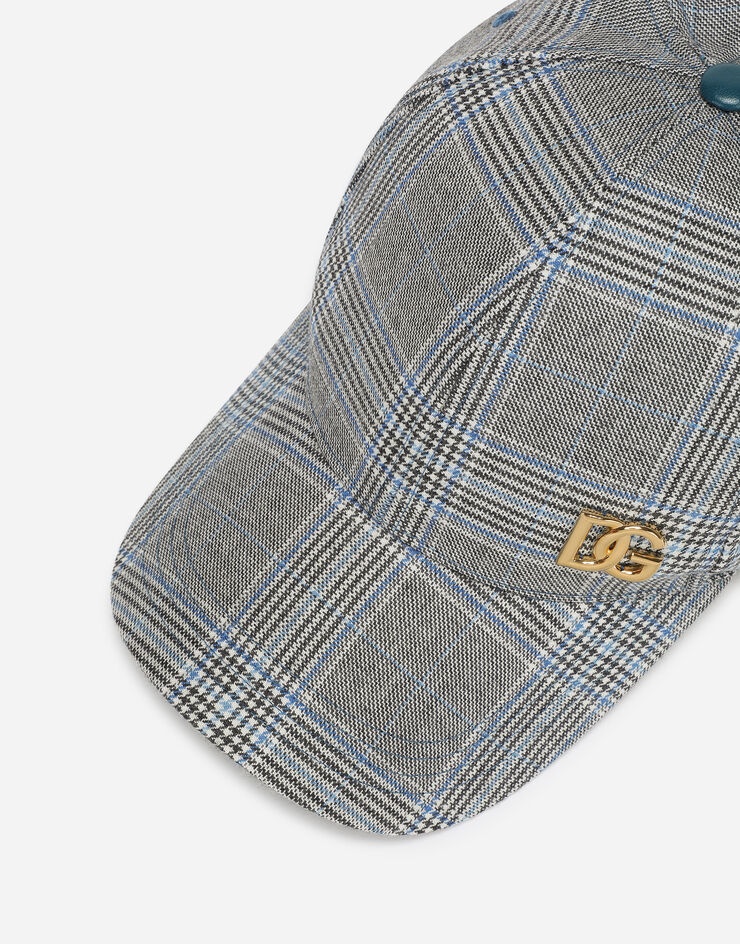 Checked wool baseball cap with DG logo - 2