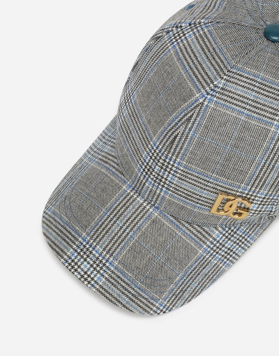 Dolce & Gabbana Checked wool baseball cap with DG logo outlook