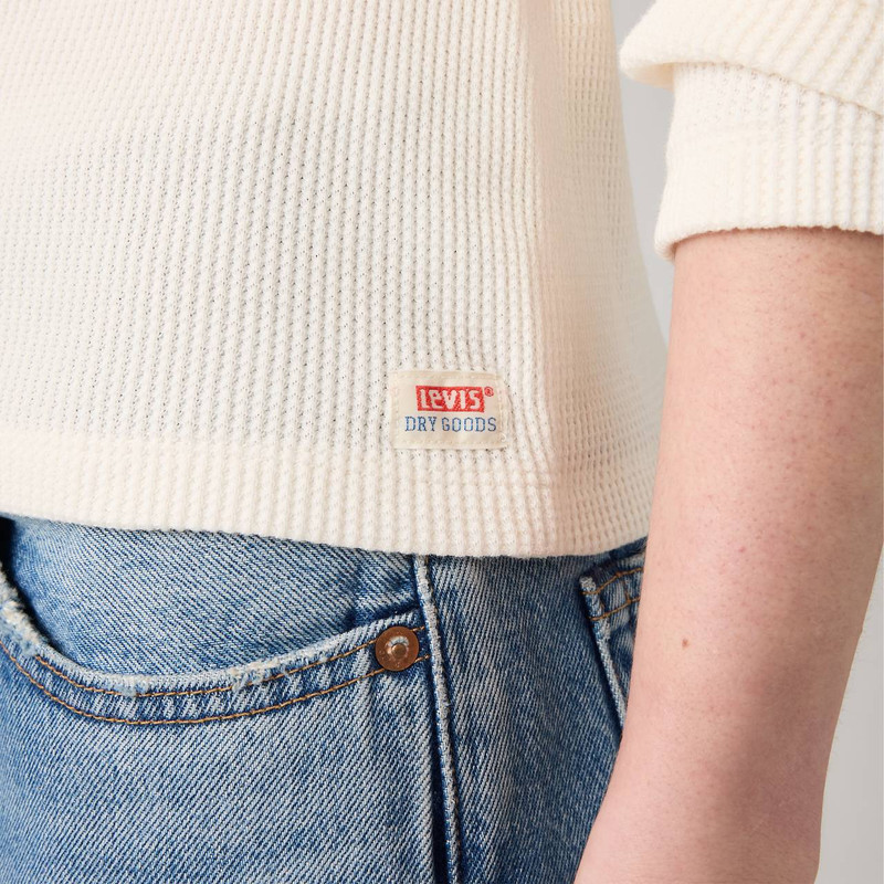 DRY GOODS WOMEN'S WAFFLE HENLEY 5