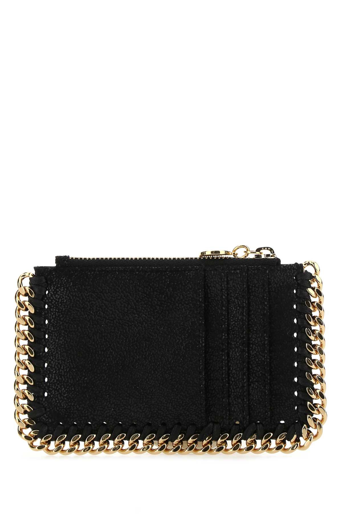 Stella Mccartney Women Black Shaggy Deer Falabella Card Holder - 3