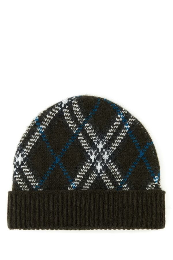 Burberry Unisex Embroidered Cashmere Blend Beanie Hat - 2