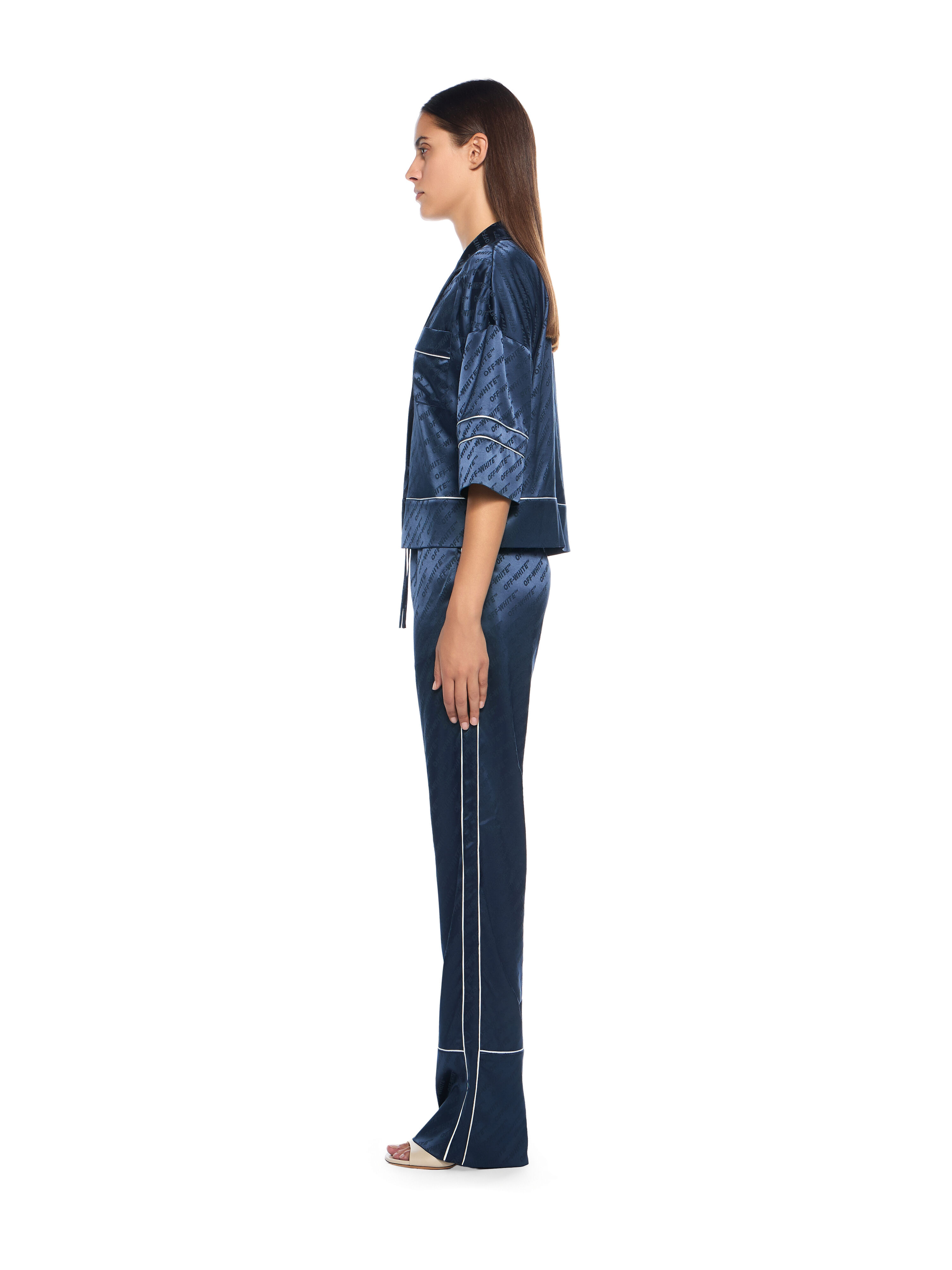 Jacquard Satin Pajama Pants - 3