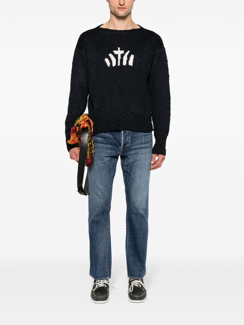 visvim intarsia-knit silk-blend jumper outlook