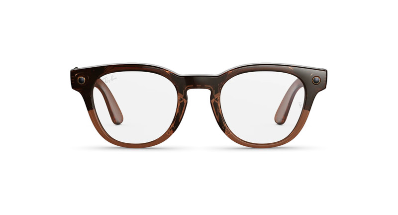 Ray-Ban Meta Scriber Optics (Gen 2), Shiny Transparent Umber, Clear Lenses 1