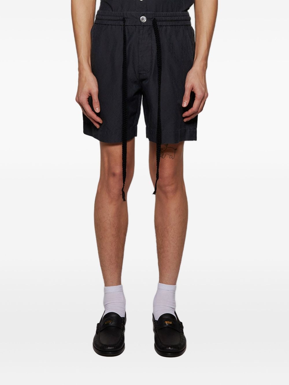 drawstring silk shorts - 3