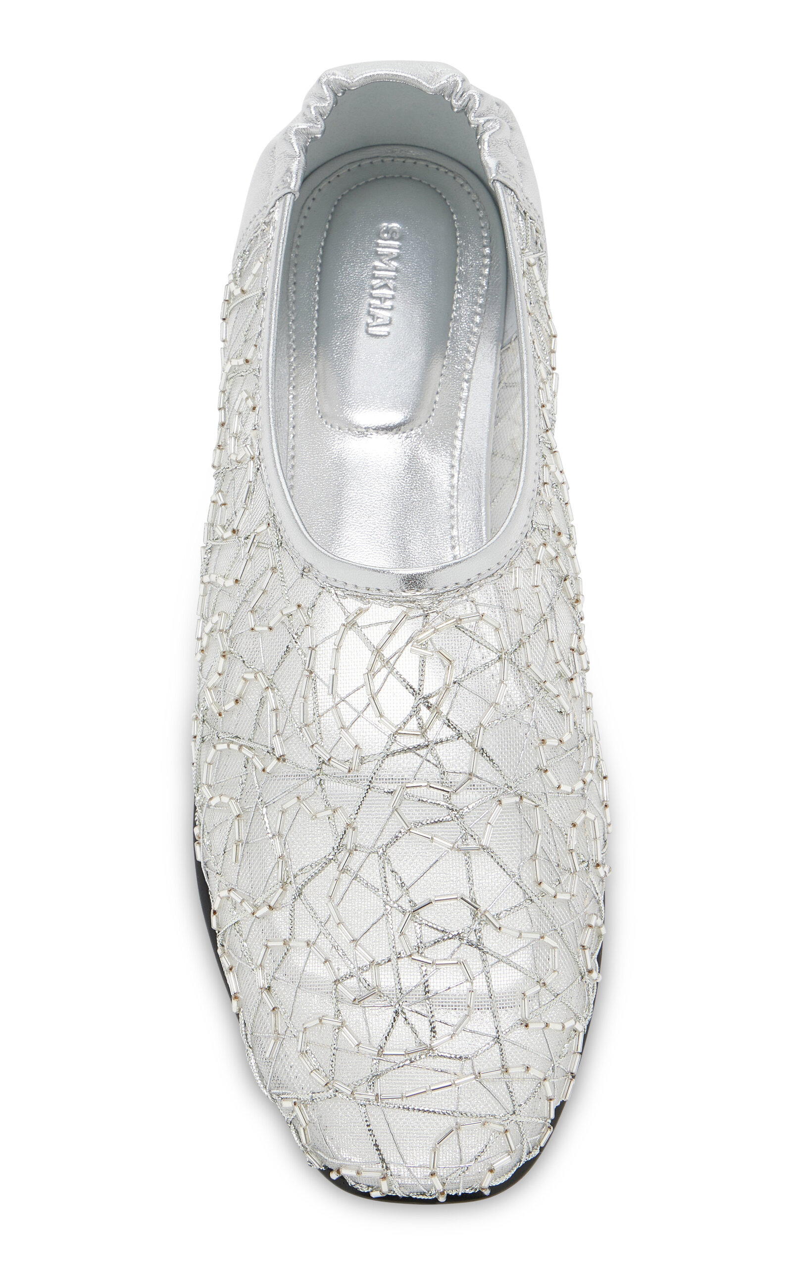 Eden Metallic Lace Ballet Flats silver - 3