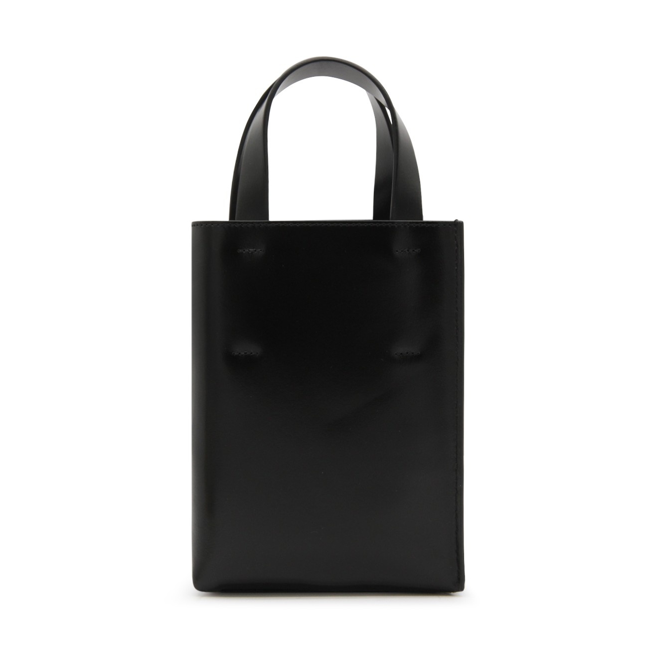 black leather museo nano bag - 3