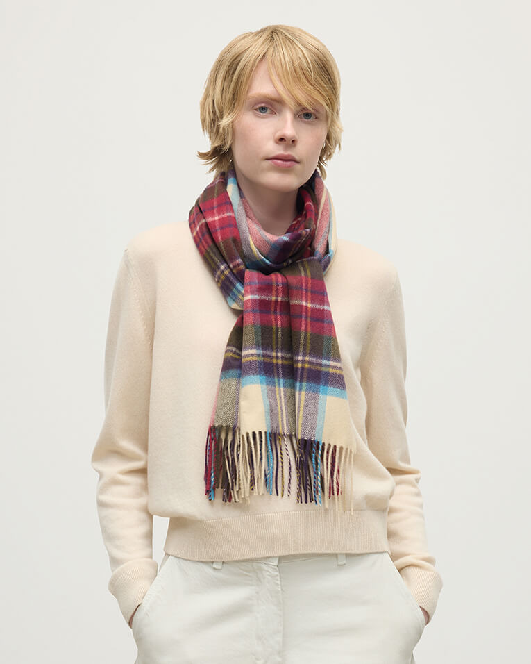 Hessian Dress Stewart Tartan Wide Cashmere Scarf - 3