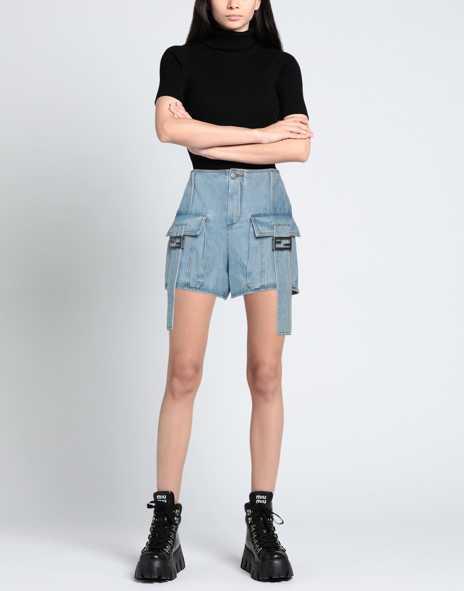 Blue Women's Denim Shorts - 2