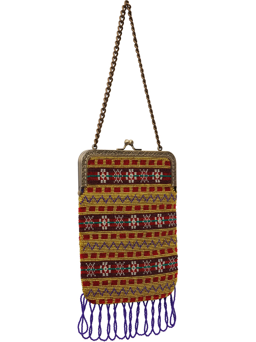 Multicolor Beaded Bracken Frame Bag - 3