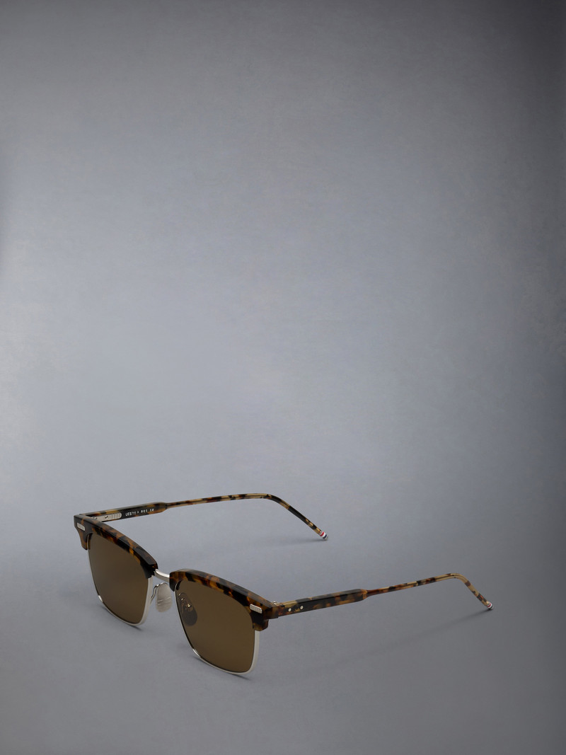 Thom Browne ACETATE AND TITANIUM RECTANGULAR SUNGLASSES outlook