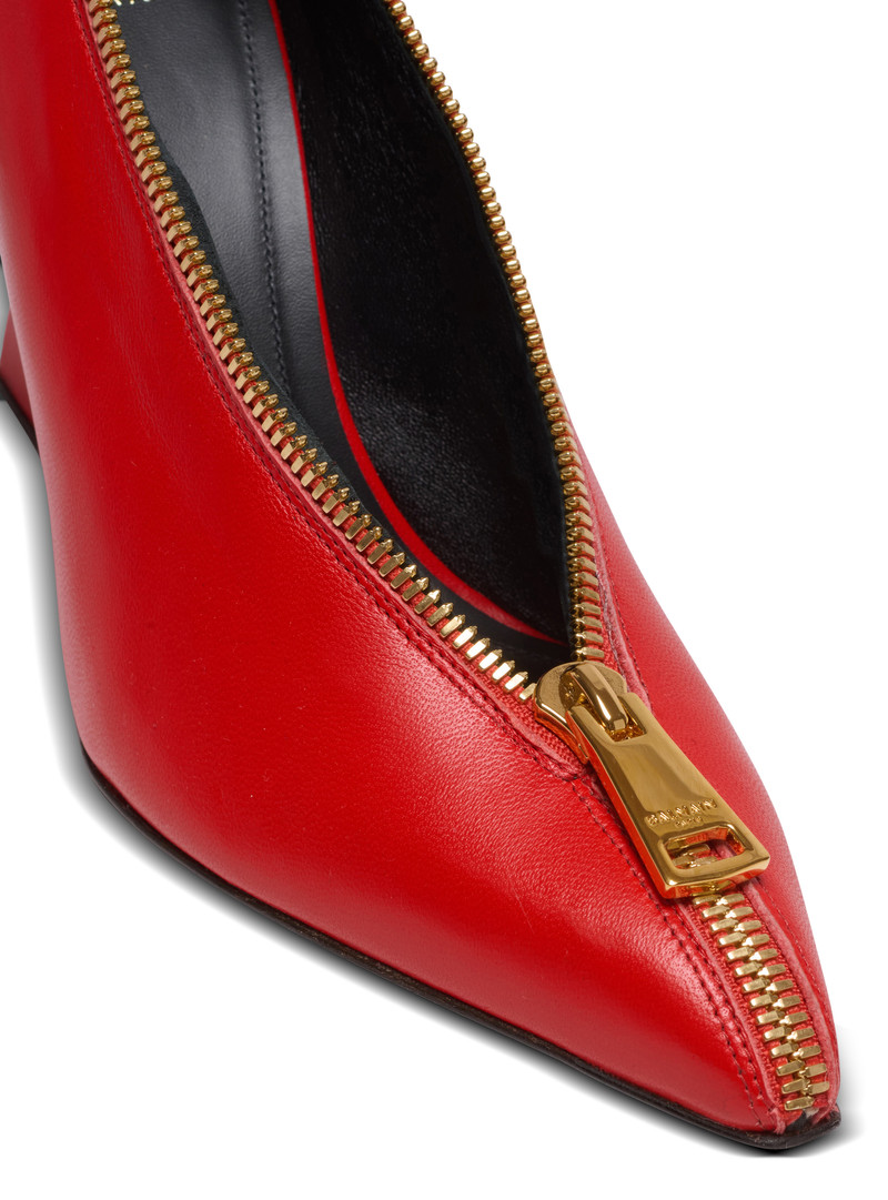Zip Wedge pumps in lambskin leather 5