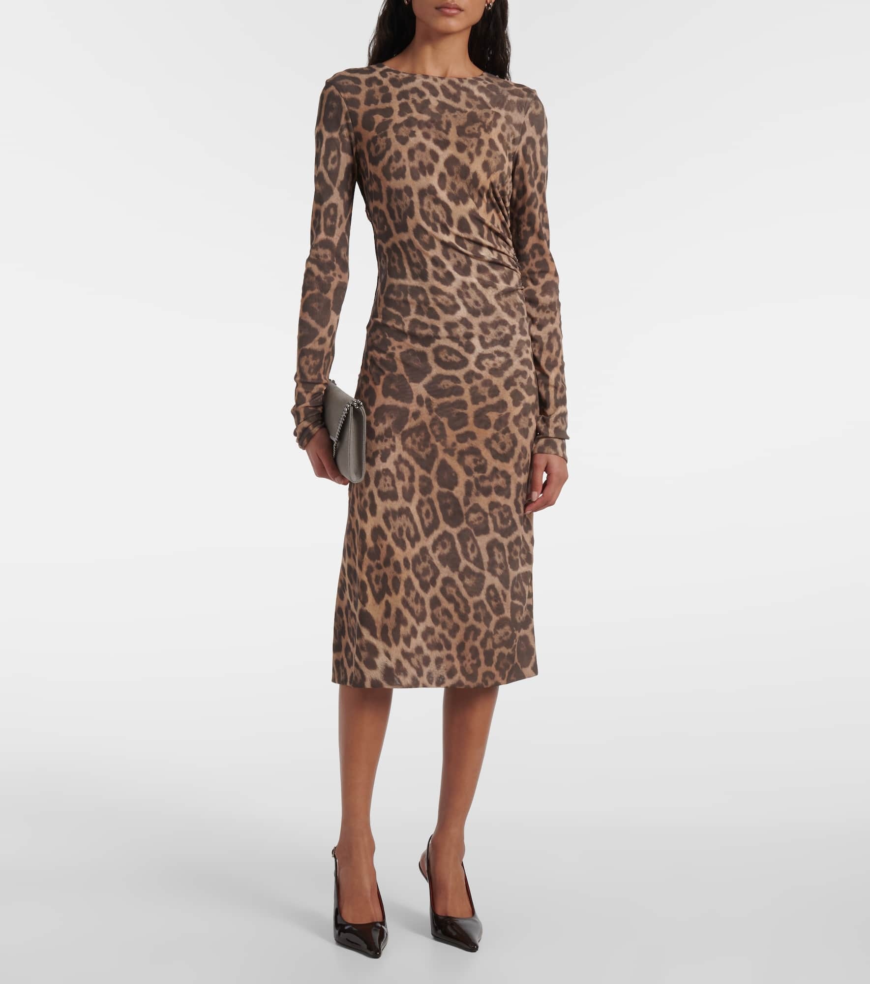 Leopard-print midi dress - 2