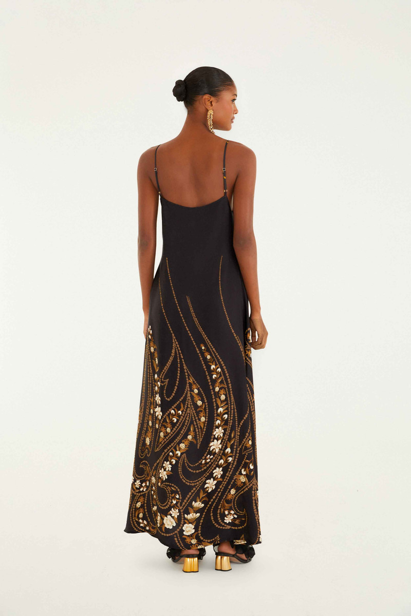 Black Garden Lenzing™ Ecovero™ Viscose Slip Midi Dress 6