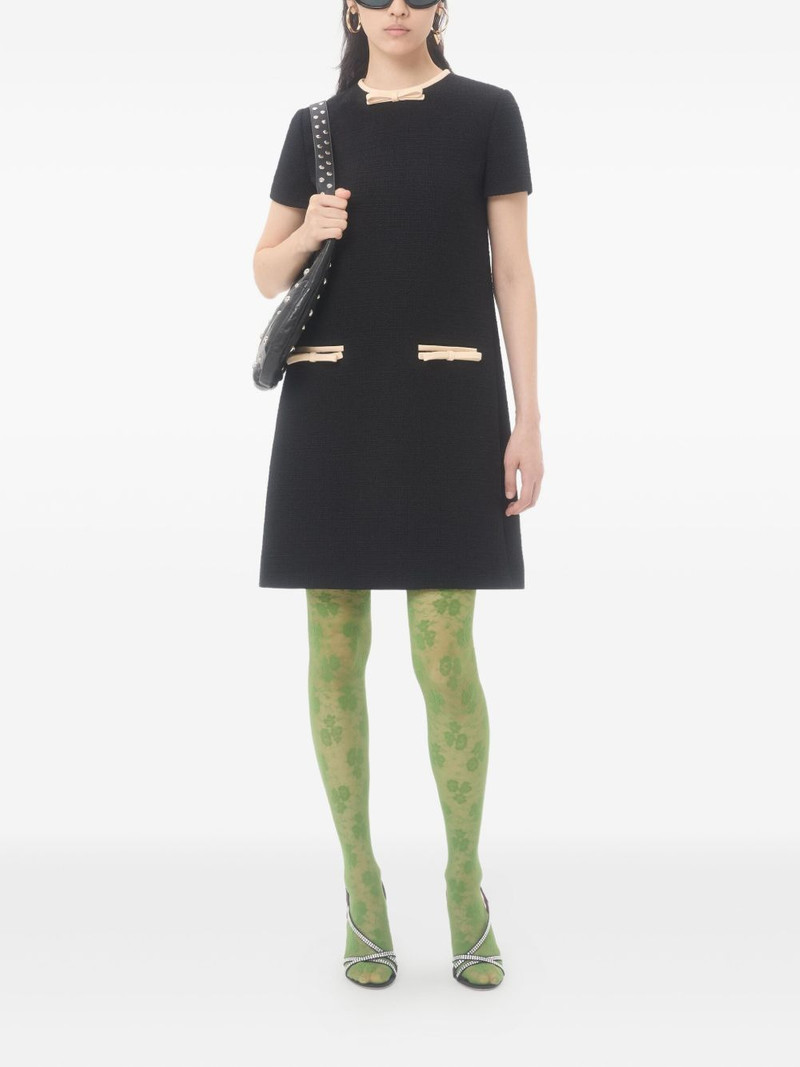 Valentino bow-embellished tweed dress outlook