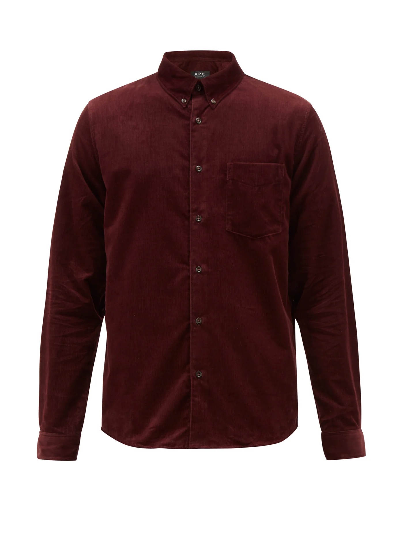 Button-down cotton-needlecord shirt - 1