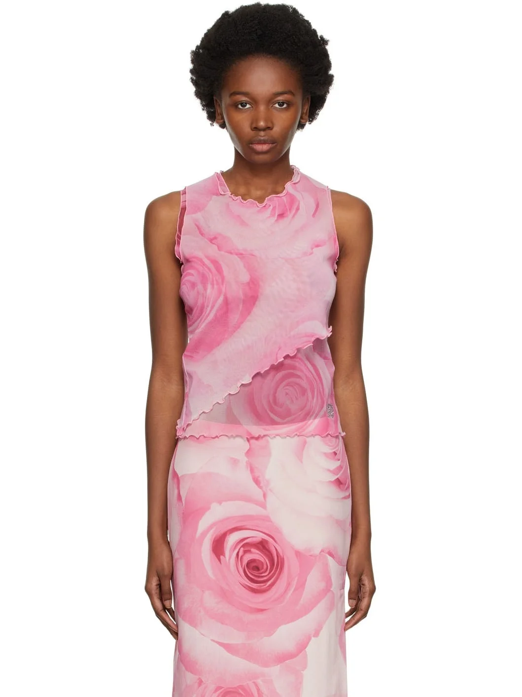 Pink Tulle Tank Top - 1