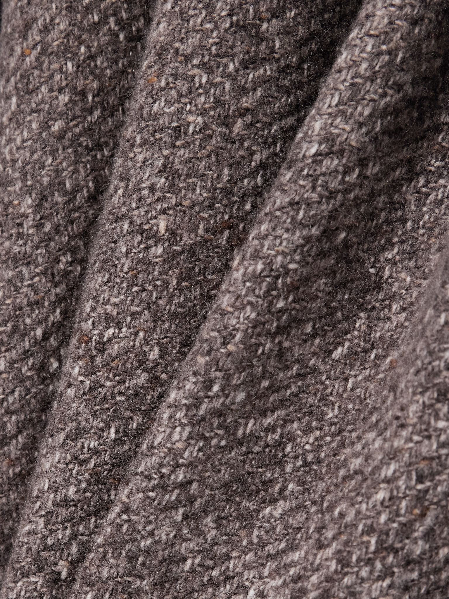 Belted wool and cashmere-blend bouclé coat Brown - 5