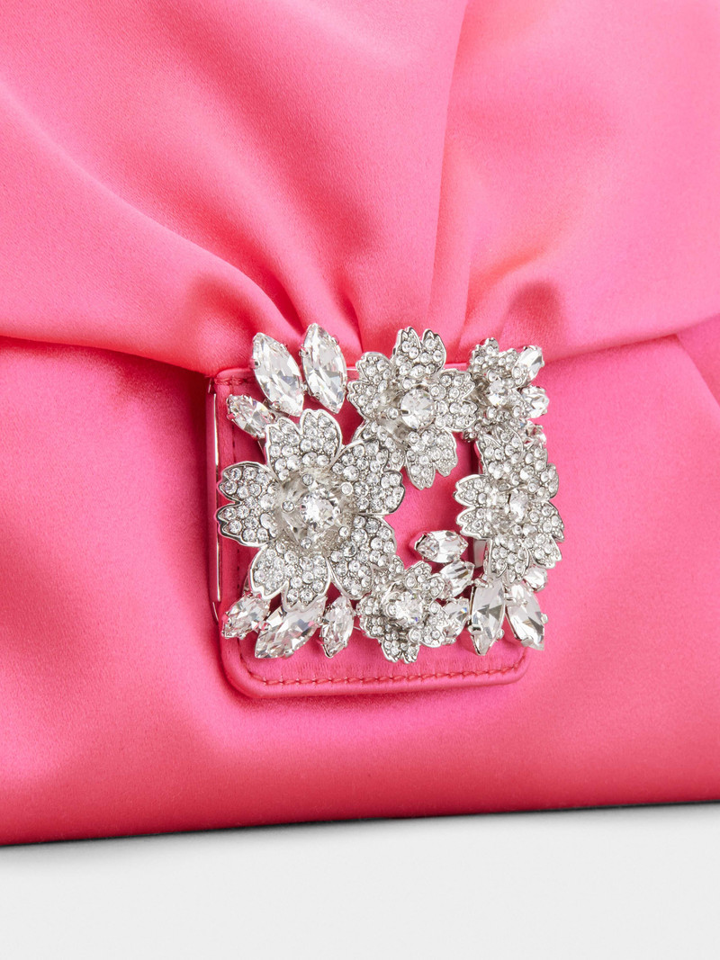 RV Bouquet Strass Buckle Drape Mini Bag in Satin 7