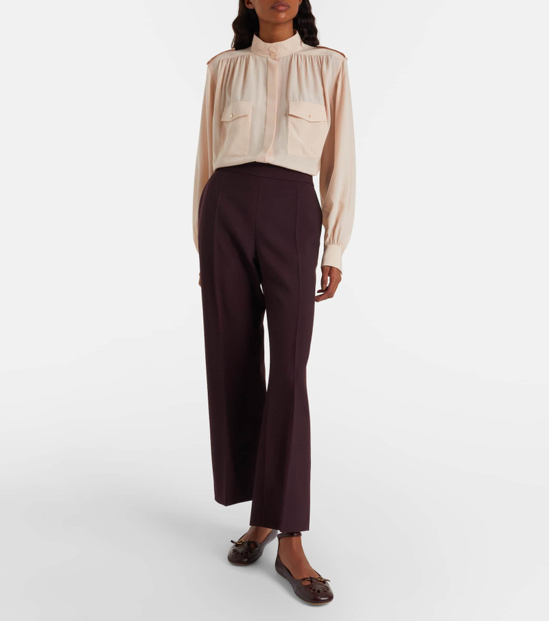 Chloé High-rise virgin wool wide-leg pants outlook