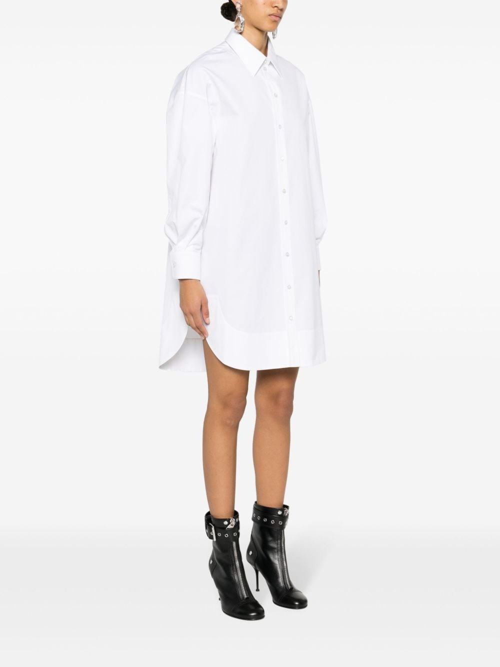 cotton-poplin shirtdress - 3