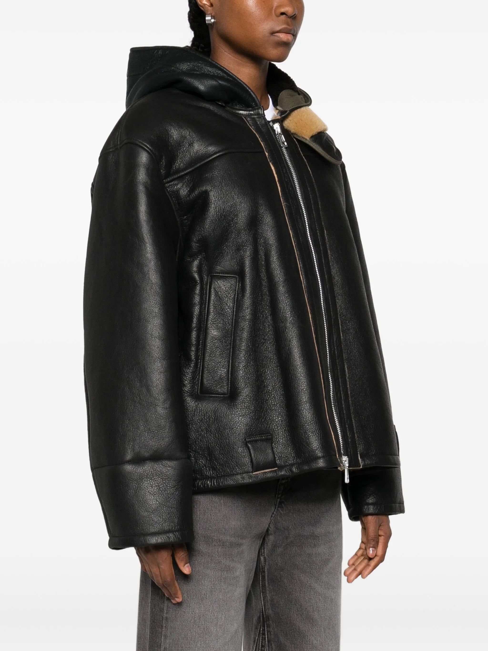 Our Legacy Hooded Shearling Jacket - 2