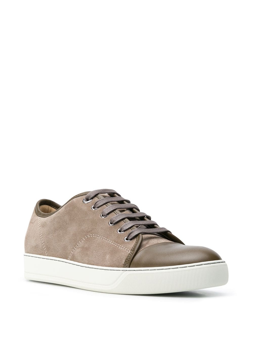 suede lace-up trainers - 2