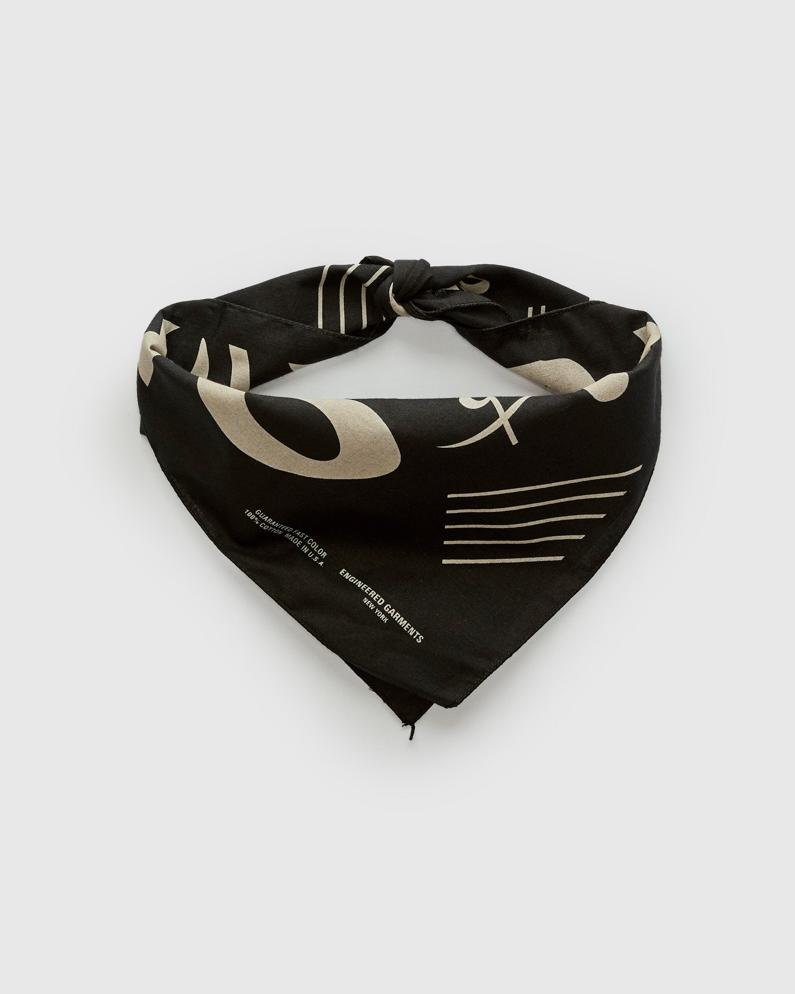 Printed Bandana in Black Piano - 2