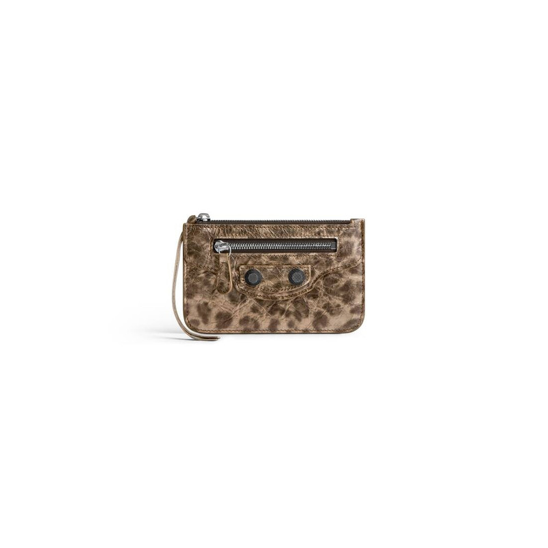 Women's Le Cagole Long Coin And Card Holder With Leopard Print in Brown 1