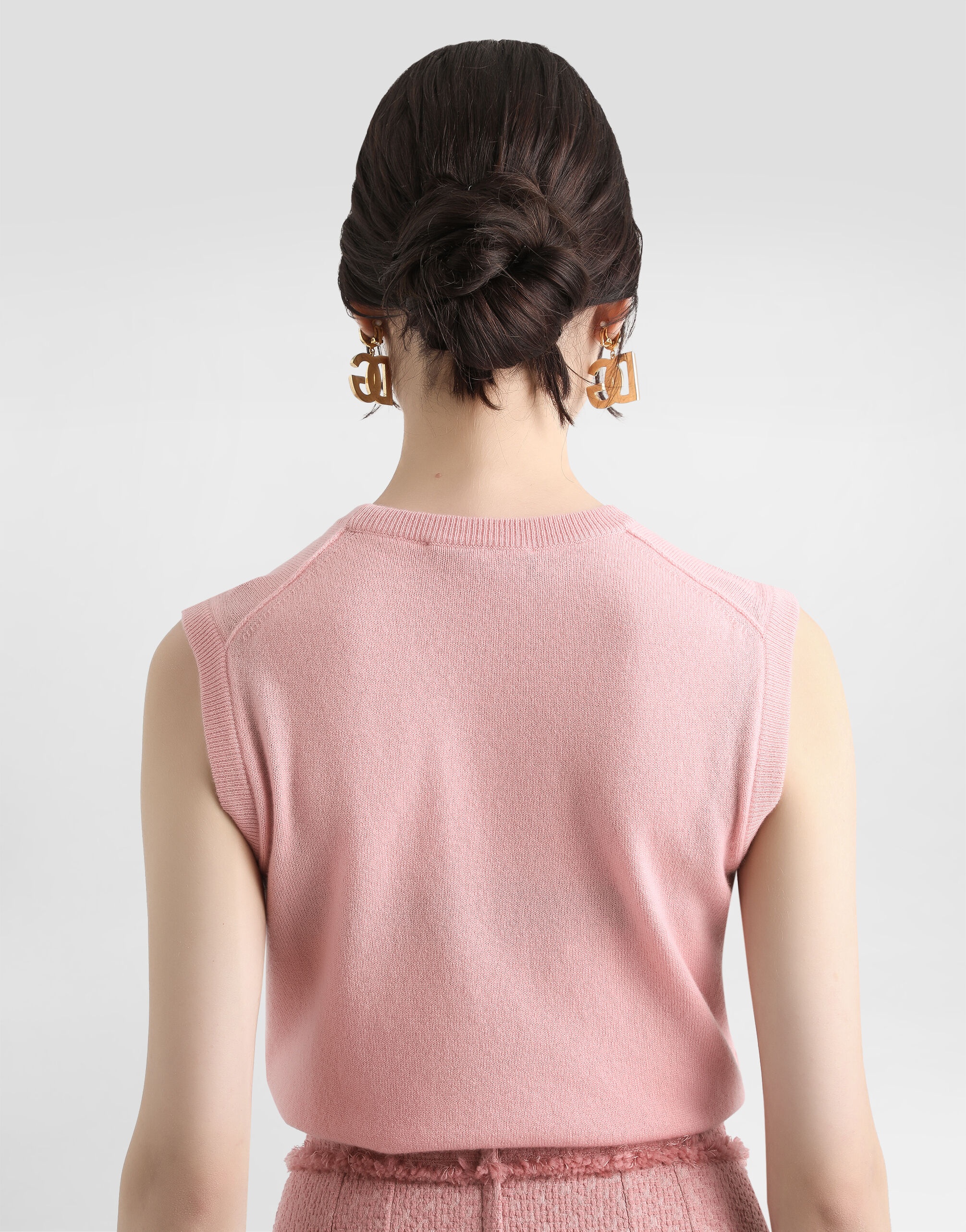 Cashmere tank top with inside-out seams - 5